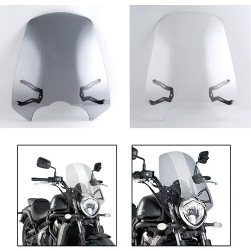New Motorcycle Motorbike Windshield Windscreen For 2015 2016 2017 2018 2019 2020 Kawasaki Vulcan S 650 VN650 With Bracket Mount