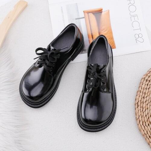 Footwear Lace Up Flats Women Shoes Genuine Leather 2021 New Spring/Autumn Handmade Retro Concise Leisure Ladies Leather Shoes