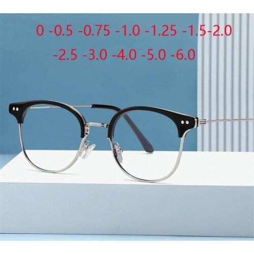 Blue Light Blocking Women Cat Eye Prescription Glasses For The Nearsighted Myopia Photochromic Eyeglasses 0 -0.5 -0.75 To -6.0