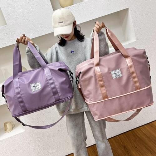 Women Casual Simple Style Big Oxford Travel Duffle Handbag for Women Large Capacity Fashion Travel bag Gym Yoga Bag Shoulder Bag