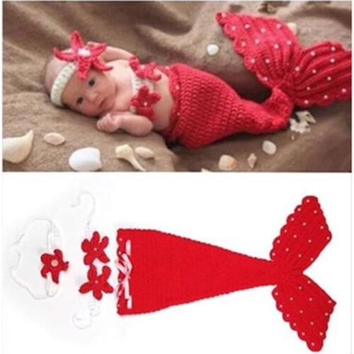 Manual mermaid photography photography of hand-woven clothing baby one hundred days under the baby photo props
