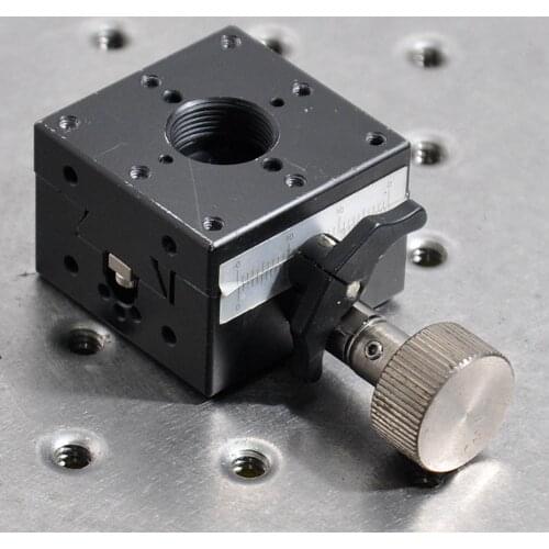 X-axis manual high-precision displacement adjustment table dovetail groove fine adjustment sliding table 40mm aluminum