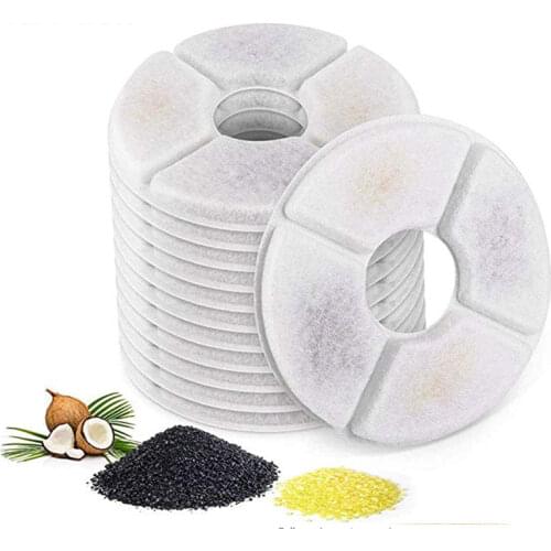 Replaced Activated Carbon Filter For Cat Water Drinking Fountain Replacement Filters Flower For Pet Dog Round Fountain Dispenser
