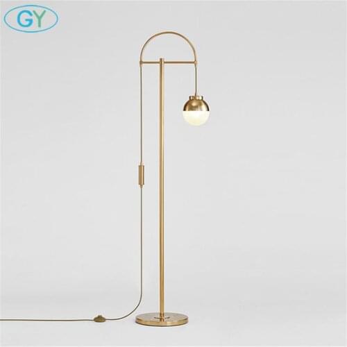 American Style modern iron E27 floor Lamps adjustable gold home decor floor stand lights for living room study bedside office