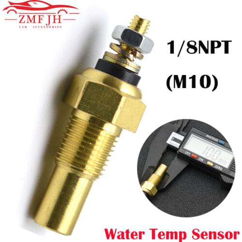 Universal Car Truck Water Temp Temperature Sensor 1/8 NPT Sender Sending Unit Sensor Brass 40-140C Fit For 12V Racing Car Meter