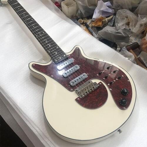 High-grade electric guitar, special-shaped guitar, 6-string guitar, Korean accessories, mahogany, milky white paint