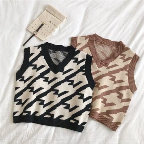 Woman clothes spring and autumn knitted vest waistcoat sleeveless jacket women sweater vest women