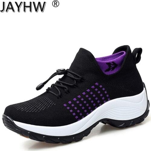 2021 Fashion Womens Shoes Comfortable Breathable Mesh Casual Shoes Spring Womens Lace-up Non-slip Wear-resistant Sneakers