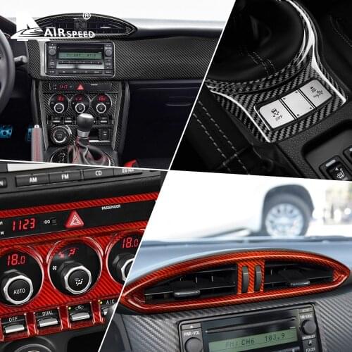 Hard Real Carbon Fiber for Subaru BRZ Toyota 86 2013-2020 Accessories Interior Trim Car Central Control Decoration Cover Sticker