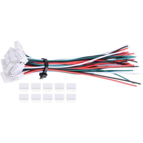 10 Set 4 Pin 24AWG Connector Plug Mini JST XH 2.54mm Pitch Connectors With 150mm Length Wires