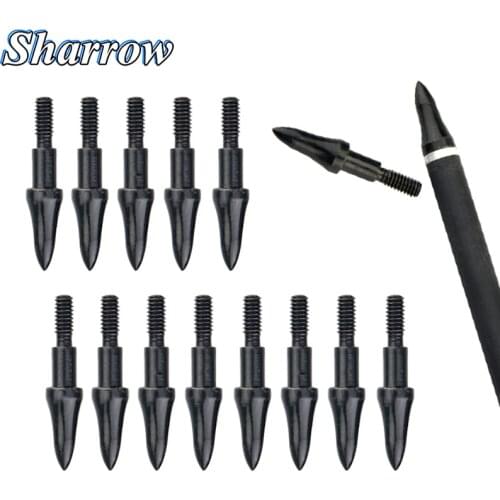 12/30/50pcs Archery Arrowhead 75 Grain Carbon Steel Target Point ID6.2mm Field Tips Arrow Points Practice Bow and Arrow Shooting