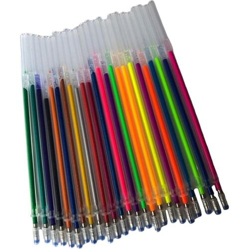 24-Pack Gel Pen Refills Neon Pen Ink Refills for Adult Coloring Books, Scrapbooking, Drawing