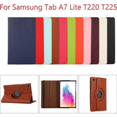 360 Degree Rotating Case For Samsung Galaxy Tab A7 Lite 8.7inch SM-T220 T225 Tablet Leather Cover Stand Holder Protective Shell