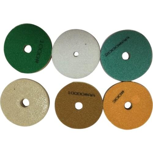 4" 5" Inch Granite100MM Diamond Sponge For Polishing Wet Using Stone Buffing Granite Marble Pads 8PCS