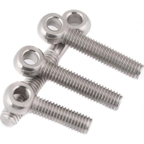 M5M6M8M10M12 304 stainless steel joint bolt lengthening sheep eye screw fish eye screw O type hanging ring 5Pcs