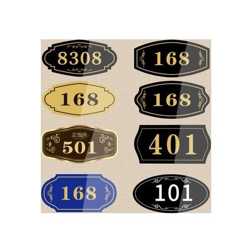 9x18cm Large number of modern house Hotel Number of house number acrylic outdoor address plate Number of home address sign s