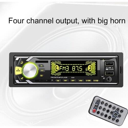 5009 12V Car MP3 Player Fast Charging Dual USB Bluetooth Speaker Colorful Radio Player for Vehicles Car Player Hor Sale