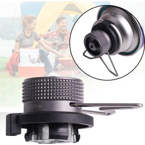 Butane Adapter Gas Cartridge Head Conversion Adapter Nozzle Bottle Input Screw Type Lindal Valve Output Camping Stove Equipment