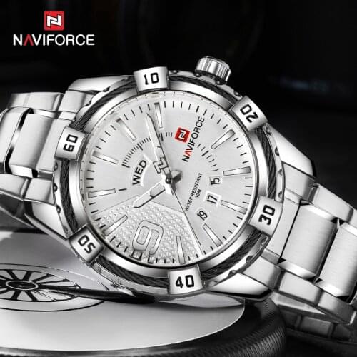Top Brand NAVIFORCE Man Fashion Casual WristWatches Mens Quartz Date Clock Military Waterproof Quartz-Watch Relogio Masculino