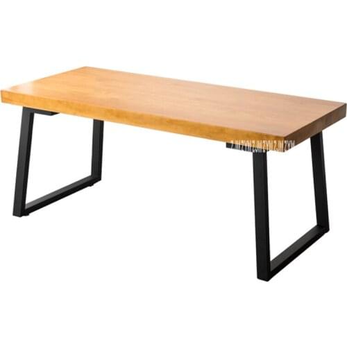 CY812-04 Quality Modern Simple Study Solid Wood Office Desk Eco-Friendly Paint lron Leg Home Computer Company Staff Writing Desk