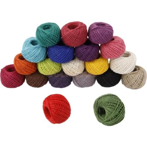 50m Jute Burlap Twine Sisal String Garden Household DIY Chic Cord 20 Colors