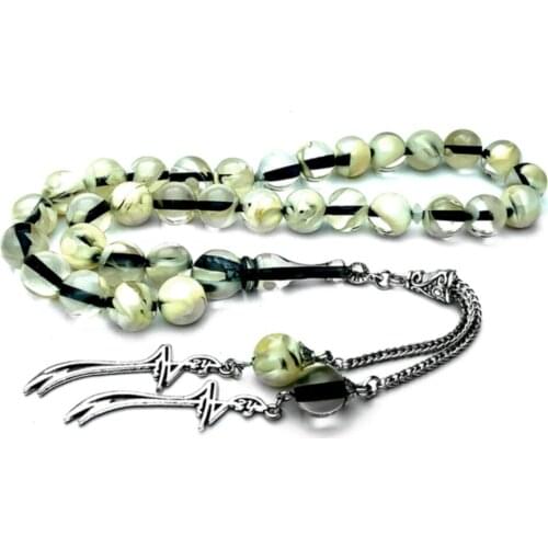 Islamic Tasbih Muslim Rosary Beads 33 Prayer Rosary For Men Bracelet For Men Accessory amber oltu amber stone Handmade Turkey