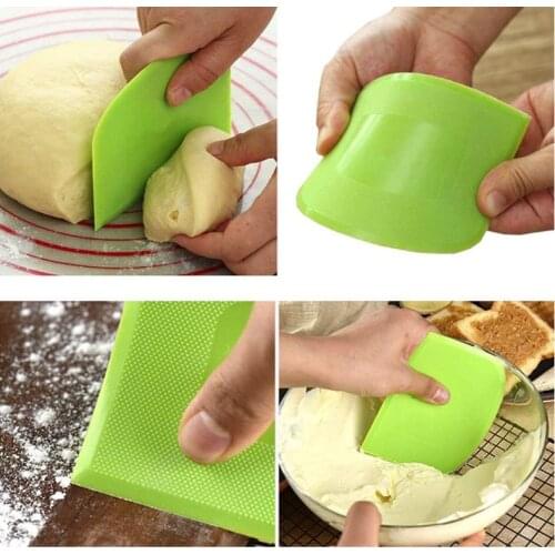 Multi-purpose Scraper Food-safe PET Cream Spatula Solid Color Flexible Kitchen Dough Butter Bread Pastry Cutter Baking Tools