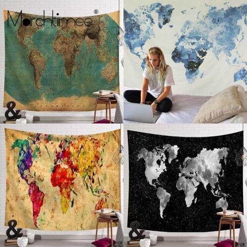 World map Wall tapestry Yoga Starry Sky Hanging Tapestry Large Fabric Decor blanket Sleep Mat Large 230x180cm Beach Towel Carpet