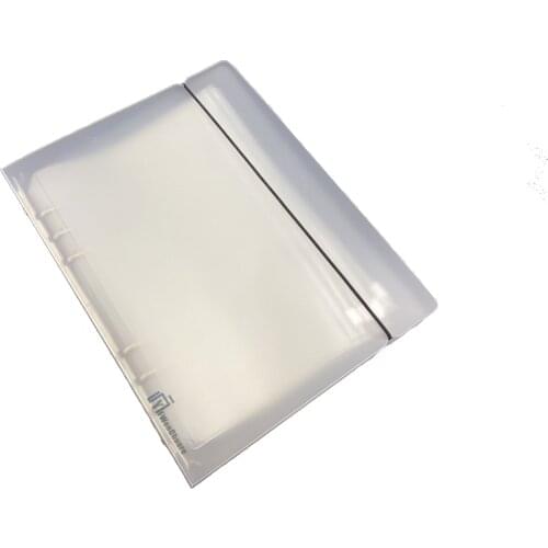 A5 Binder Planner Transparent Frosted Notebook Loose-leaf Binder 6Pcs 6-Hole Binder Zipper Clip Binder Pocket Cash Envelope PVC