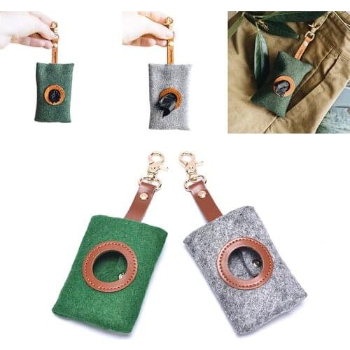 Portable Light Pet Dog Poop Bag Dispenser With Reflective Rope Handle Cleaning Waste Garbage Box Outdoor Pet Supplies