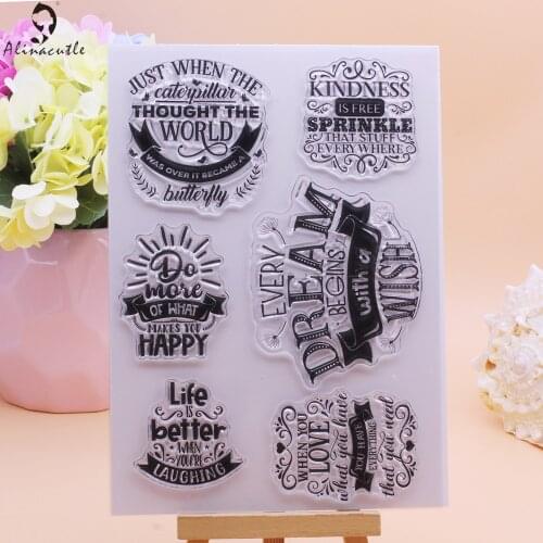 CLEAR STAMPS Every Dream Begins With A Wish Scrapbooking Handmade Card Album Paper Craft Rubber Transparent Silicon Stamp