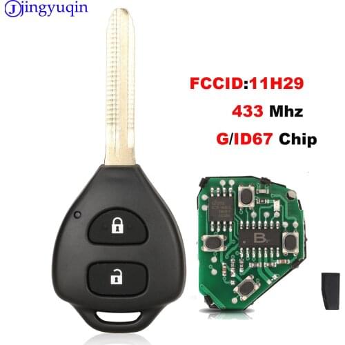 Jingyuqin 2 B Remote Key Fob 433 Mhz with ID67/4G Chip For Toyota Camry Avalon Corolla Matrix RAV4 Venza Yaris