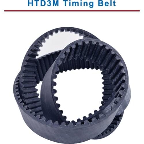 HTD3M Timing Belt with circular teeth 3M-789/792/801/804/810/813/816/822/825/837 teeth pitch 3mm belt width 10/15 mm