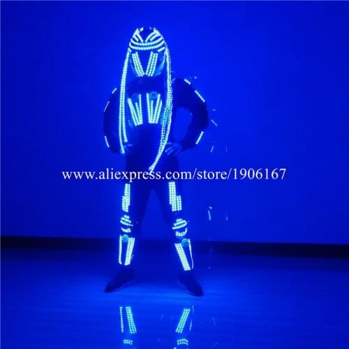 LED RGB Lights Flashing Dancer Costumes LED Luminous Growing Robot Suit For Party Performance Electronic Music Festival DJ Show