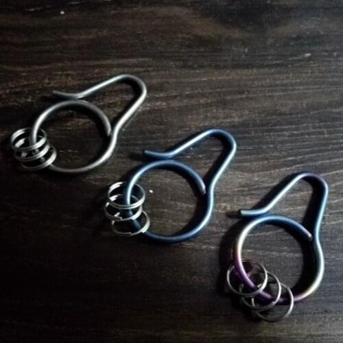 Titanium TC4 Key Ring Handmade Waist Hanging Packaging