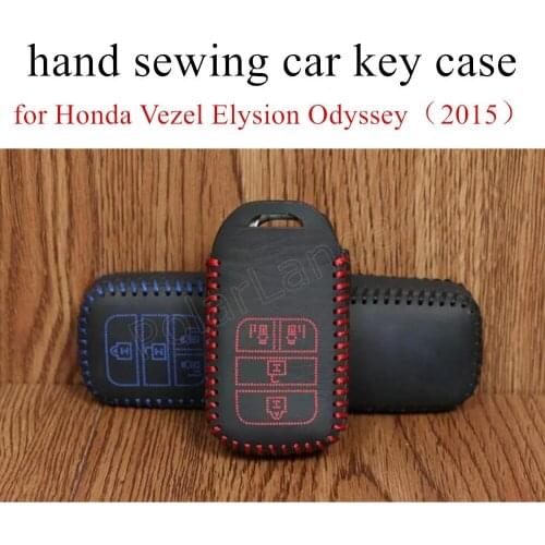 Only Red cheap price fit for Honda Vezel Elysion Odyssey(2015) Car key case hand sewing real leather key packet car key cover