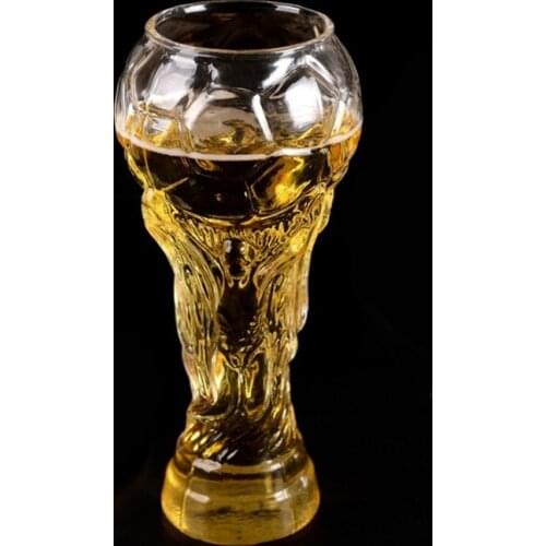 High Quality New World Cup Beer Mug 450ml Football Modeling Glass Beer Mug Crystal Whiskey Cup Bar Beer Party