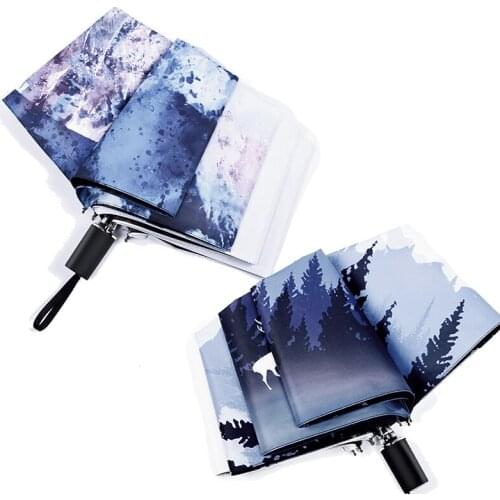 2020 Shade Sun Umbrella Rain Woman Parasol Anti-uv Sunny And Rainy Male Personality Folding Umbrellas Boys Gift Sun Paraguas