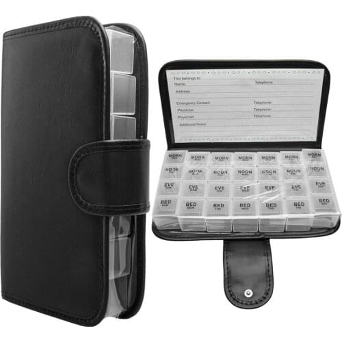 1PC Pill Organizer 4 Times Daily Weekly Pills Case Box Holder Dispenser Medication Storage Box Container 2Colors