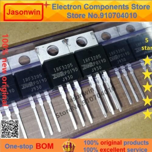 100% nuevo 50 unids/lote original MOSFET IRF3205PBF 55V110A IRF3205 TO-220 Transistor