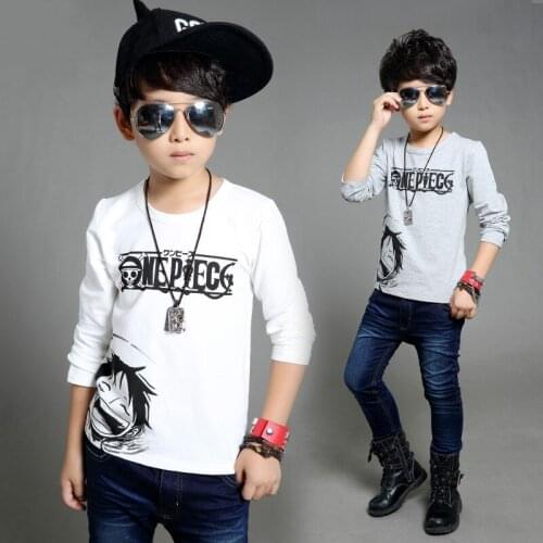 2016 Spring/Autumn Children t shirts baby kids boys long sleeve T shirts baby children clothing pure cotton tees casual 3-10Y