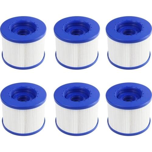 6 Pack 4 Filters for Club Spa Hot Tubs, Inflatable Spa Jacuzzi Hot Spring Pool Filters Swimming Pools and Spas Accessory
