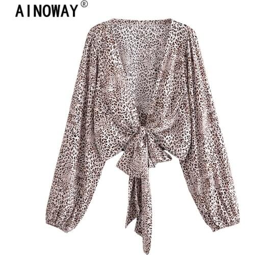 Леопардовые блузки Ainoway China At AliExpress
