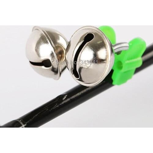 Free Shipping 5Pcs/Lot Fish Bite Alarm Bell Fishing Twin Bells Ring Fishing Rod Clamp Bell