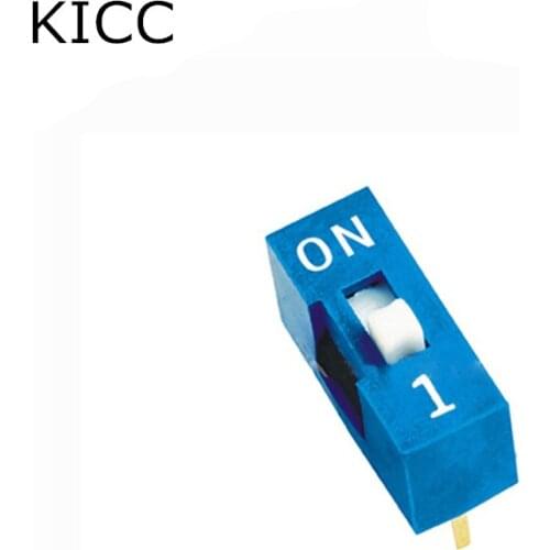 Smooth 1P 2.54mm DIP2 Blue toggle switches DIP switch 100PCS