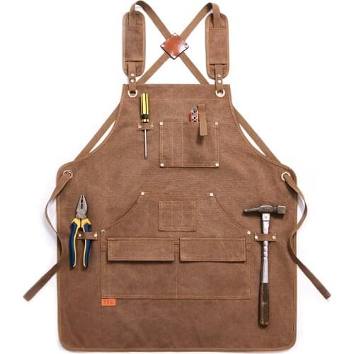 Canvas Apron Barber Roast Barista Gardening Woodworking Florist Men and Women Restaurant Work Clothes