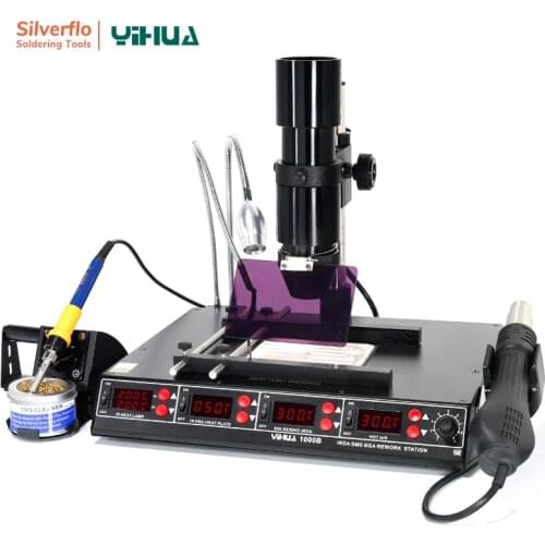 YiHua 1000B 1350W Infrared BGA Rework Station SMD Hot Air Gun 3 in 1 Soldering Station