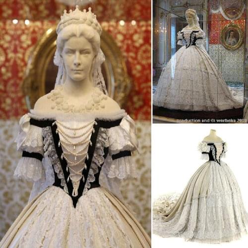 Historical Beige Vintage Costumes Victorian Dresses 1860s Scarlett Civil War Southern Belle dress Halloween dresses US4-36 C-889