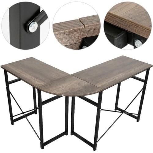 Computer Desk Office Desk Workstation L-Shaped Study Writing Desk Computer PC Laptop Table Workstation Dining Gaming Table HWC