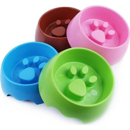 Footprint Pet Feeder Anti Choke Slow Eating Dog Bowl Prevent Obesity Puppy Drinking Water Feeding Food Bowls Pets Food Dish